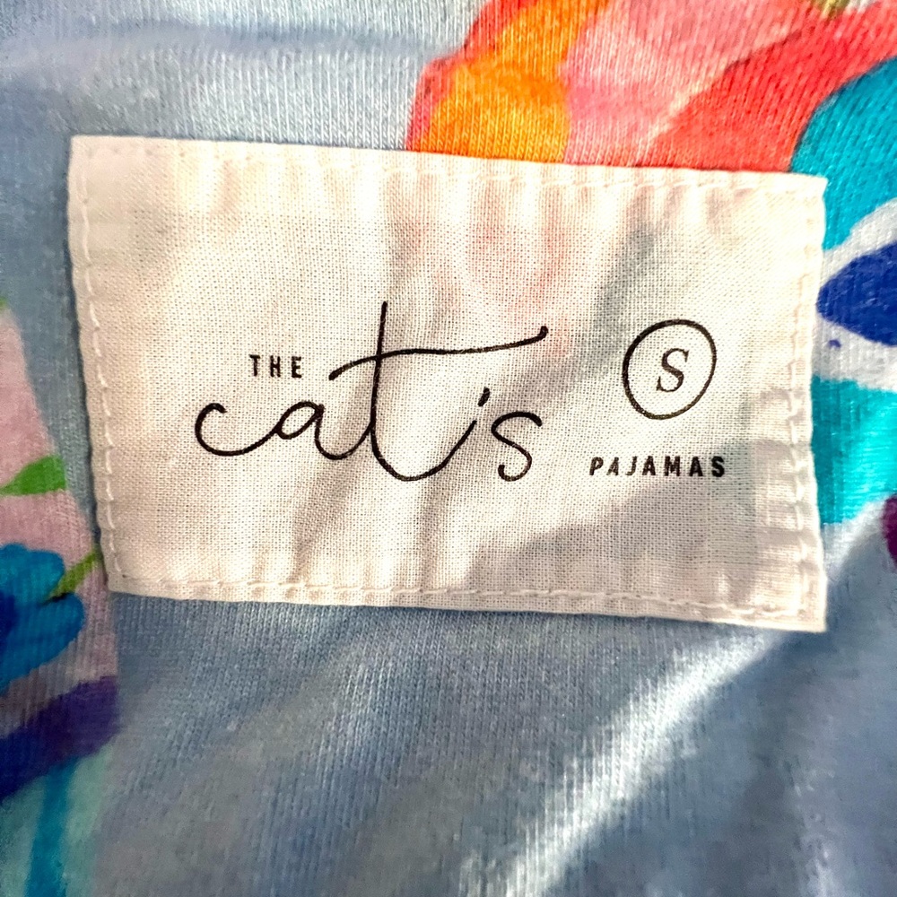 The Cat’s PJ’s Pima Cotton Tropical Whimsical Floral Pajama Set - Picture 6 of 7